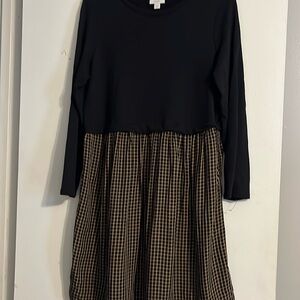 J.jill plaid sweatshirt dress small